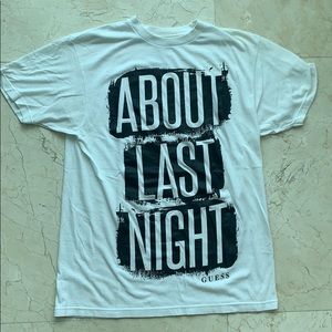 GUESS “About Last Night” White Medium T Shirt